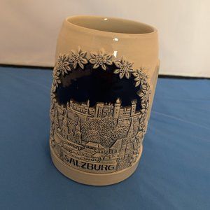 Salzburg Osterreich Beer Stein Hand painted, Hand made in Austria, King